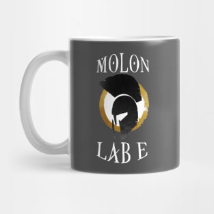 Molon Labe White Logo Mug